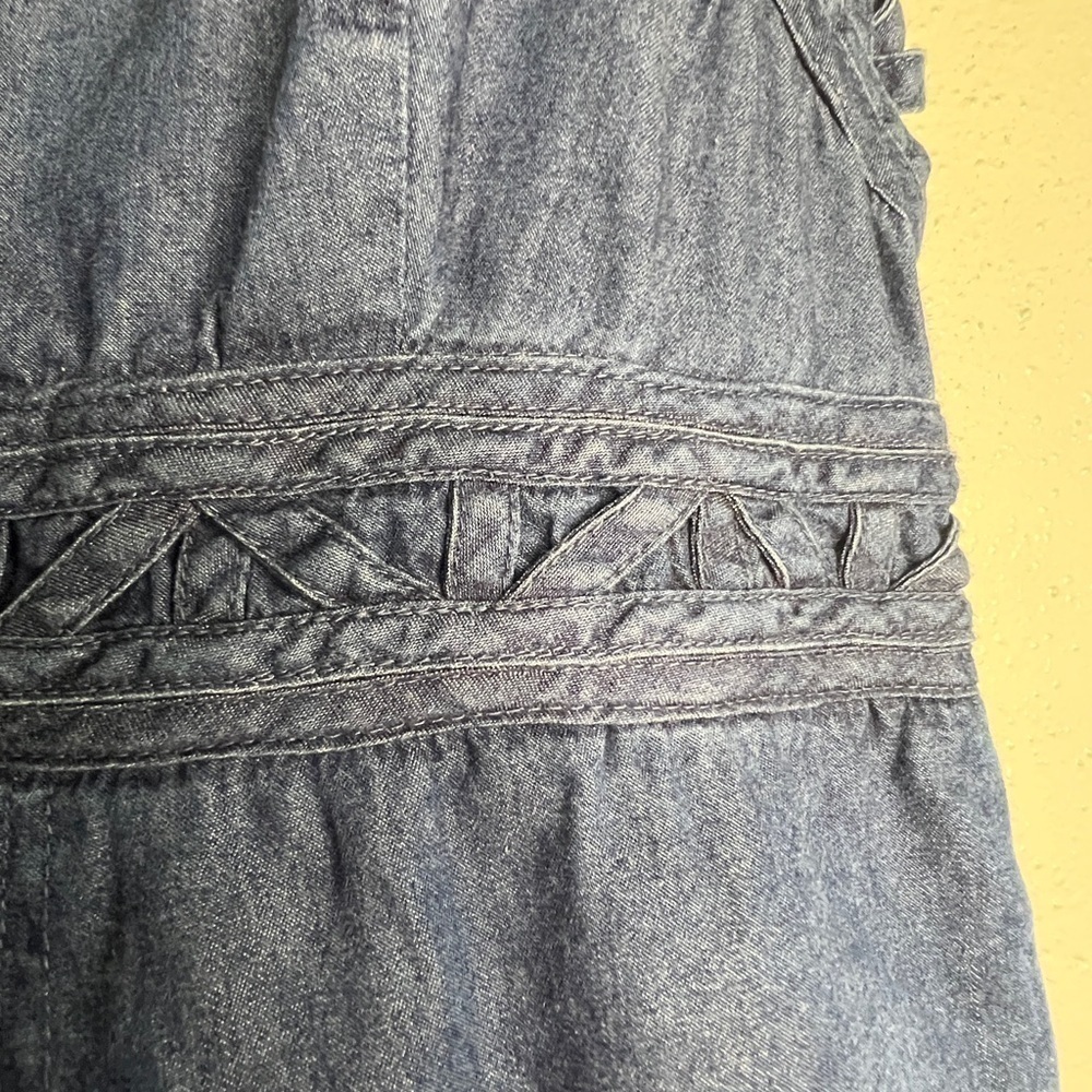 Free People (New Romantics) sleeveless denim dress. Sz 8. NWOT. - Picture 5 of 10